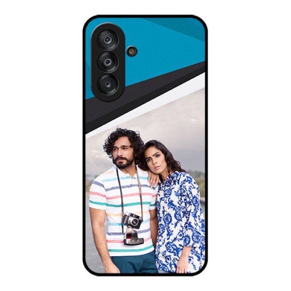 Galaxy A17 5G Custom Glass Phone Case - Simple Pattern Photo Upload Design Galaxy A17 5G Custom Glass Phone Case - Simple Pattern Photo Upload Design
