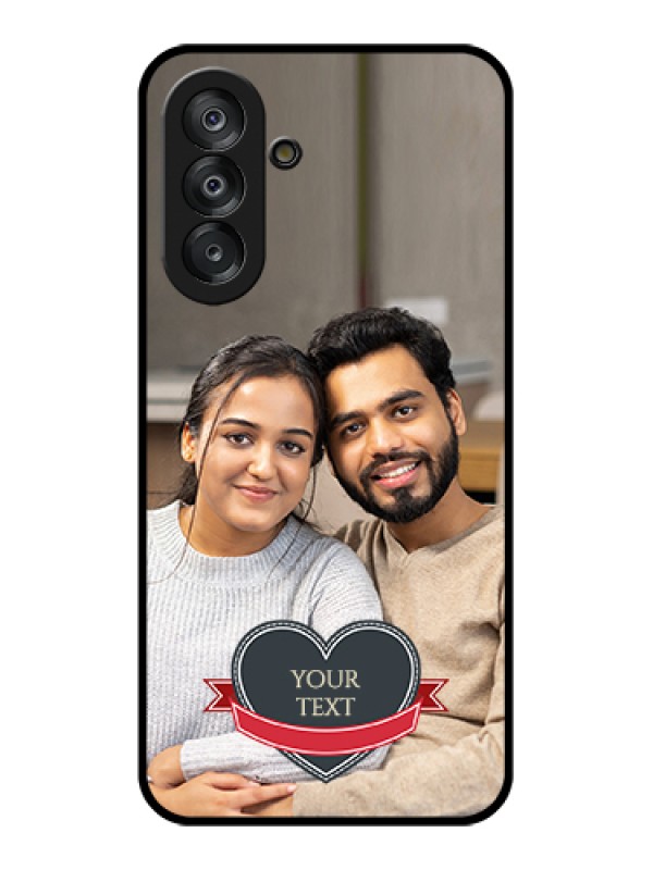 Custom Galaxy A17 5G Custom Glass Phone Case - Just Married Couple Design