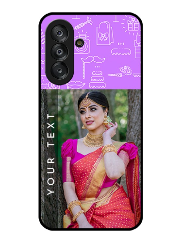 Custom Galaxy A17 5G Custom Glass Phone Case - Birthday Icons Design