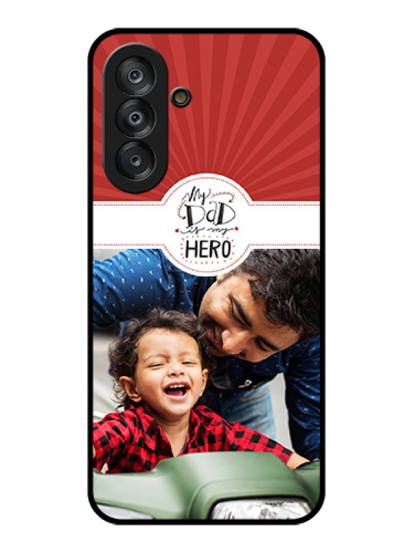 Custom Galaxy A17 5G Custom Glass Phone Case - My Dad Hero Design