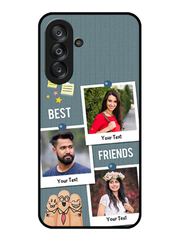 Custom Galaxy A17 5G Custom Glass Phone Case - Sticky Frames And Friendship Design