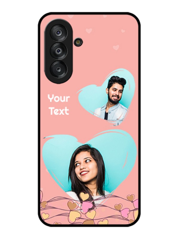 Custom Galaxy A17 5G Custom Glass Phone Case - Love Doodle Design