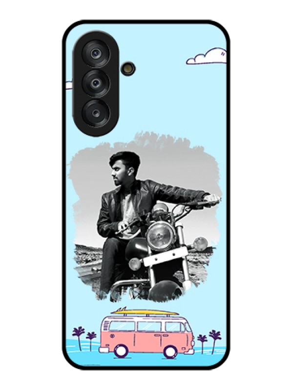 Custom Galaxy A17 5G Custom Glass Phone Case - Travel & Adventure Design