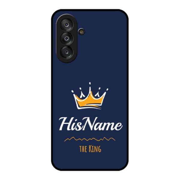 Galaxy A17 5G Custom Glass Phone Case - King With Name Design