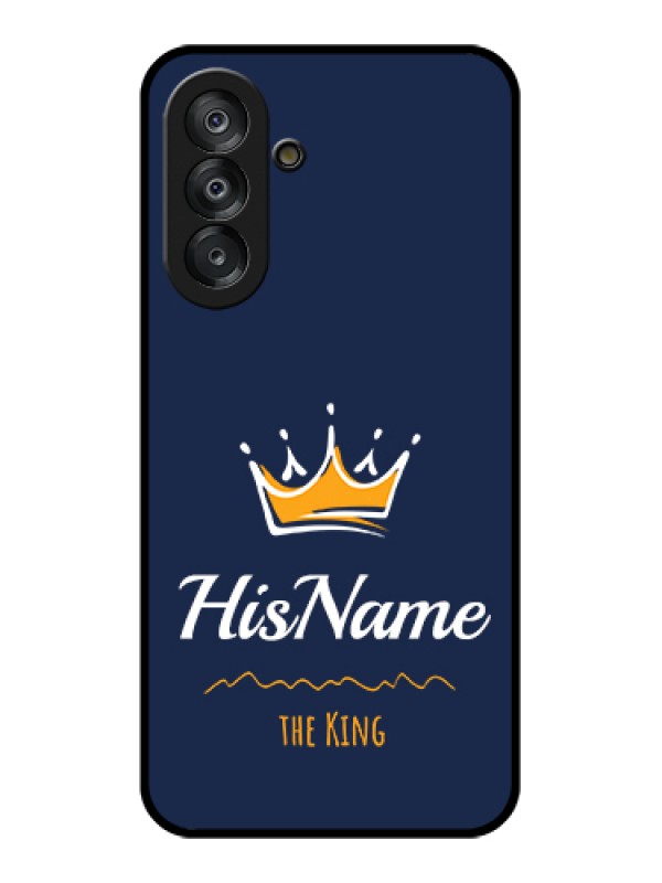 Custom Galaxy A17 5G Custom Glass Phone Case - King With Name Design
