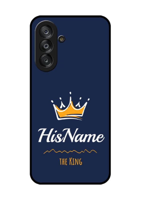 Galaxy A17 5G Custom Glass Phone Case - King With Name Design