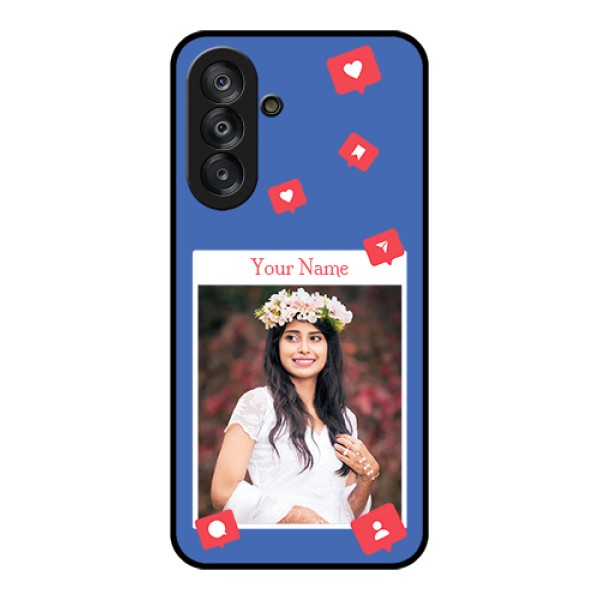 Galaxy A17 5G Custom Glass Phone Case - Like Share And Comment Design Galaxy A17 5G Custom Glass Phone Case - Like Share And Comment Design