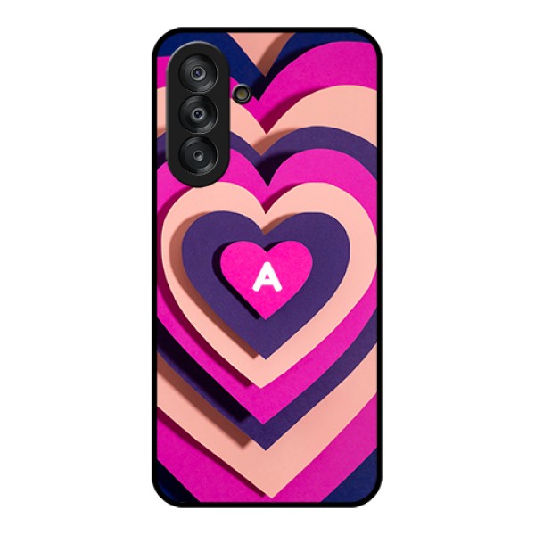Galaxy A17 5G Custom Glass Phone Case - Cute Heart Pattern Design Galaxy A17 5G Custom Glass Phone Case - Cute Heart Pattern Design