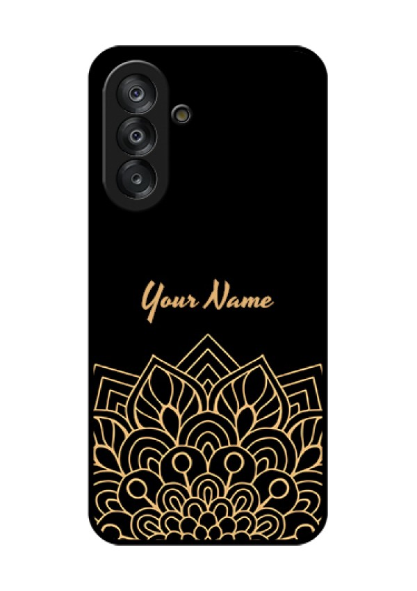 Galaxy A17 5G Custom Glass Phone Case - Golden Mandala Design