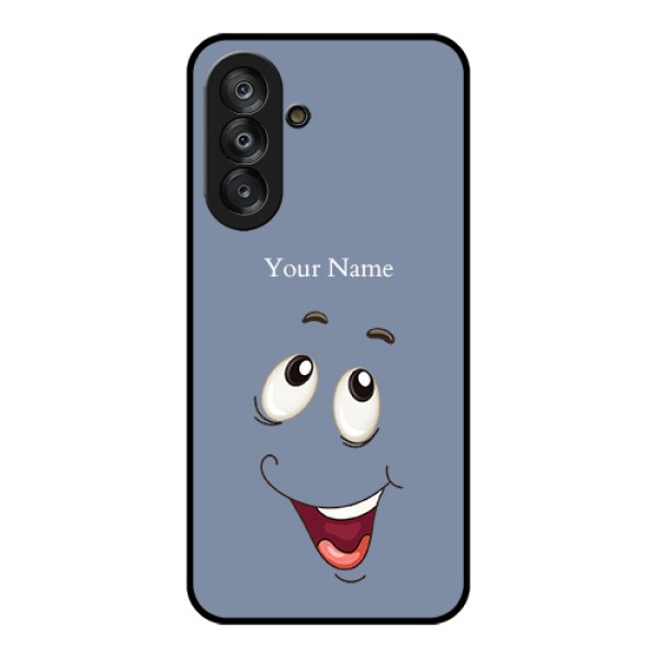 Galaxy A17 5G Custom Glass Phone Case - Laughing Cartoon Face Design Galaxy A17 5G Custom Glass Phone Case - Laughing Cartoon Face Design