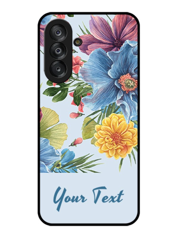 Custom Galaxy A17 5G Custom Glass Phone Case - Stunning Watercolored Flowers Painting Design