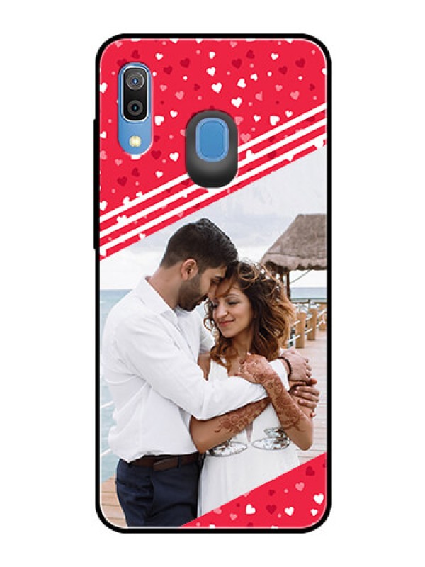 Custom Samsung Galaxy A20 Custom Glass Mobile Case  - Valentines Gift Design