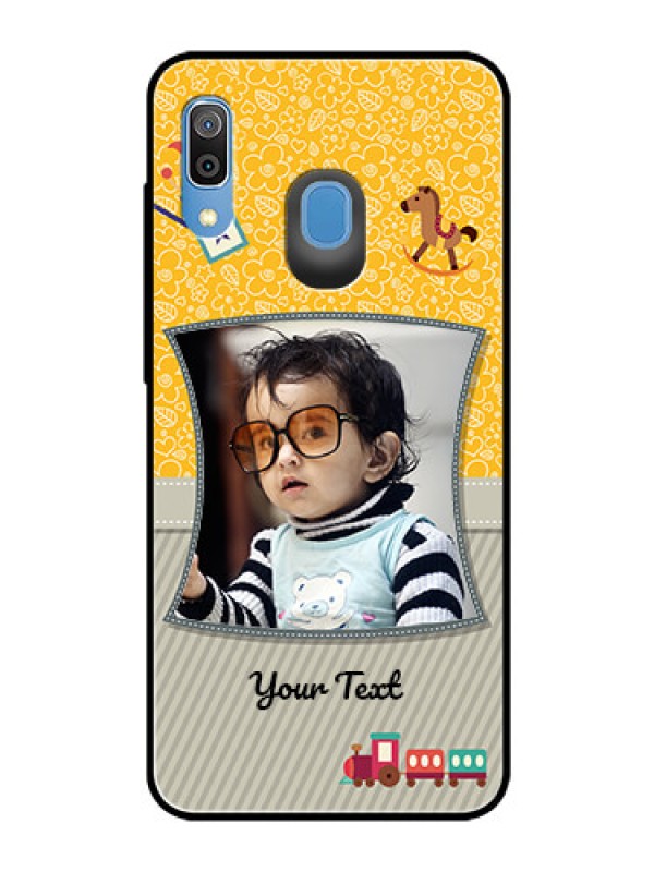 Custom Samsung Galaxy A20 Personalized Glass Phone Case  - Baby Picture Upload Design