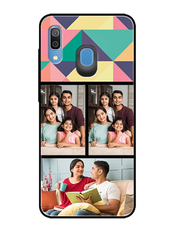 Custom Samsung Galaxy A20 Custom Glass Phone Case  - Bulk Pic Upload Design