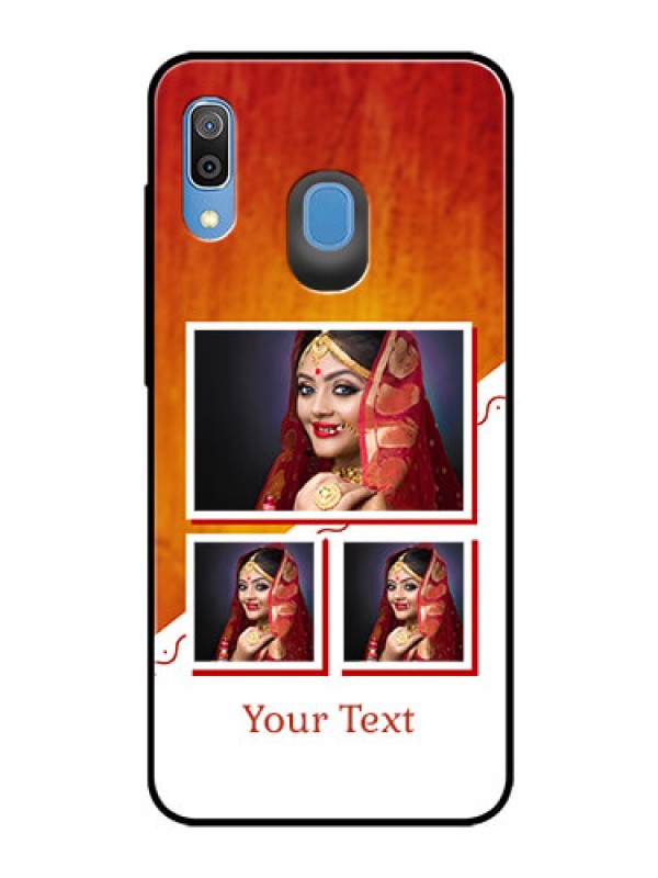 Custom Samsung Galaxy A20 Custom Glass Phone Case  - Wedding Memories Design  