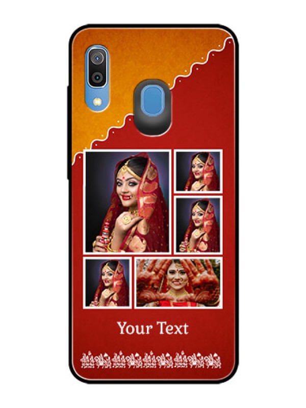 Custom Samsung Galaxy A20 Personalized Glass Phone Case  - Wedding Pic Upload Design
