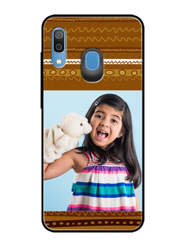 Custom Samsung Galaxy A20 Custom Glass Phone Case  - Friends Picture Upload Design 