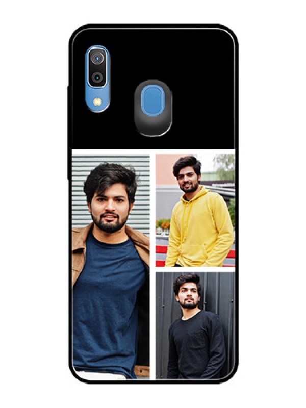 Custom Samsung Galaxy A20 Photo Printing on Glass Case  - Upload Multiple Picture Design