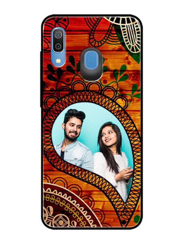 Custom Samsung Galaxy A20 Personalized Glass Phone Case  - Abstract Colorful Design