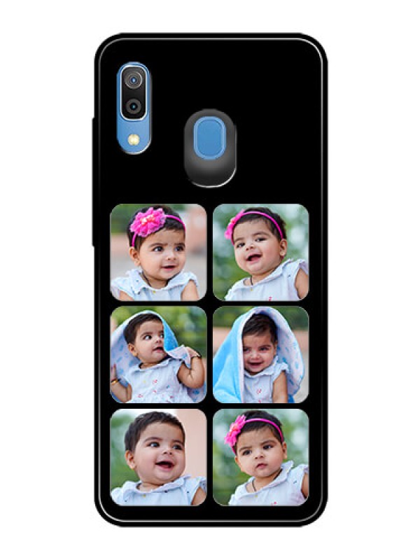 Custom Samsung Galaxy A20 Photo Printing on Glass Case  - Multiple Pictures Design