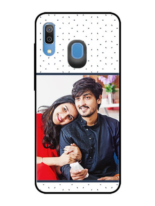 Custom Samsung Galaxy A20 Personalized Glass Phone Case  - Premium Dot Design