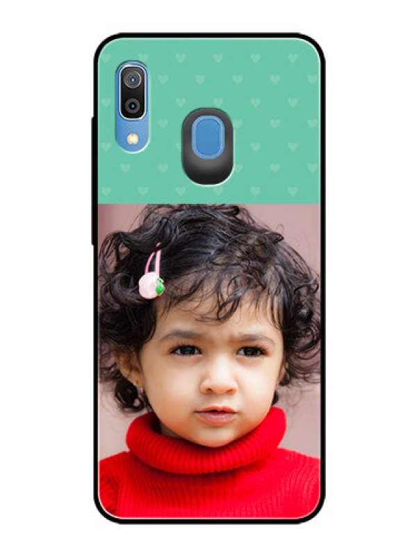 Custom Samsung Galaxy A20 Custom Glass Phone Case  - Lovers Picture Design