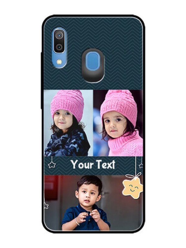 Custom Samsung Galaxy A20 Custom Glass Mobile Case  - Hanging Stars Design