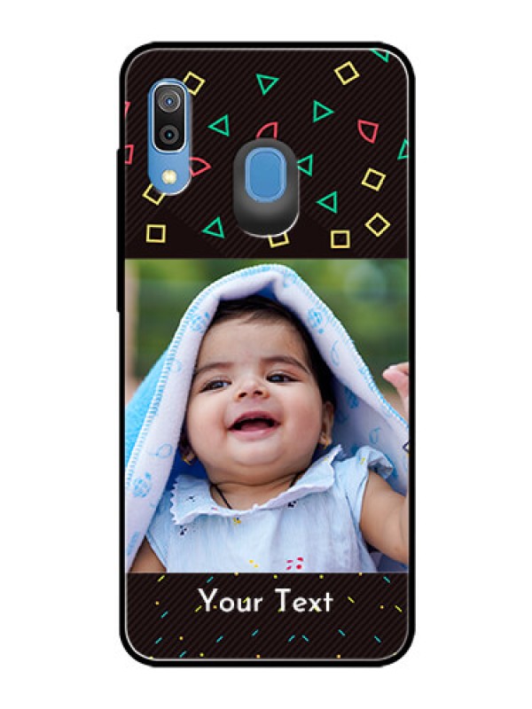 Custom Samsung Galaxy A20 Custom Glass Phone Case  - with confetti birthday design