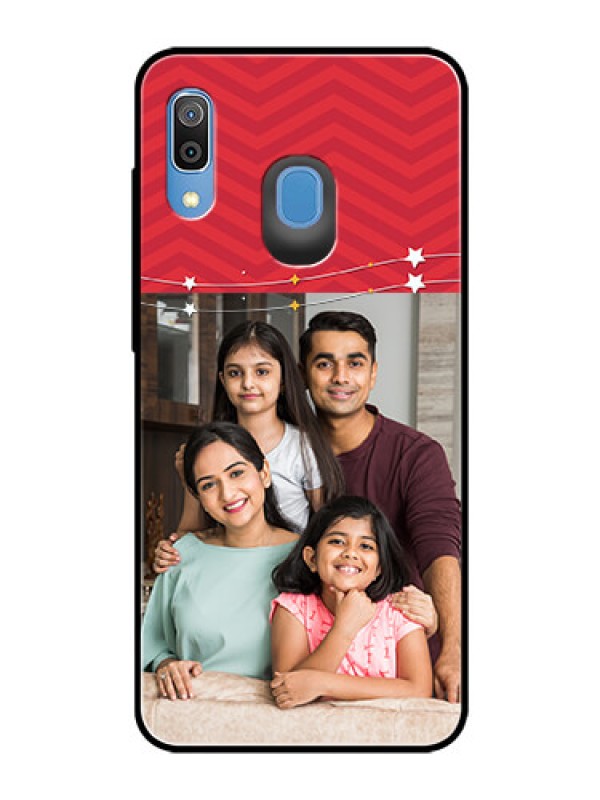 Custom Samsung Galaxy A20 Personalized Glass Phone Case  - Happy Family Design