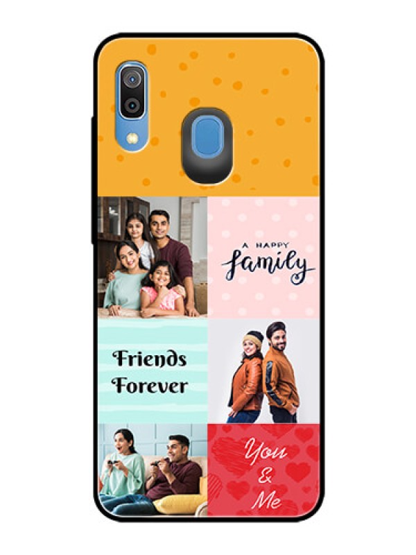 Custom Samsung Galaxy A20 Personalized Glass Phone Case  - Images with Quotes Design