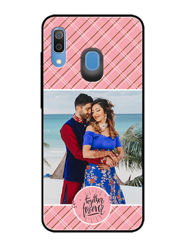 Custom Samsung Galaxy A20 Personalized Glass Phone Case  - Together Forever Design
