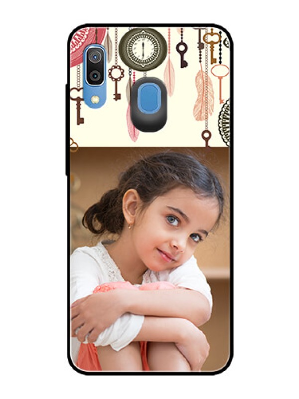 Custom Samsung Galaxy A20 Custom Glass Mobile Case  - Boho Style Design