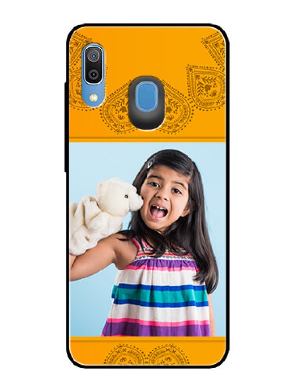 Custom Samsung Galaxy A20 Personalized Glass Phone Case  - Photo Wedding Design 