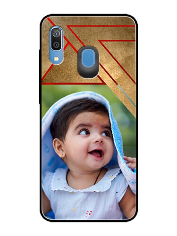 Custom Samsung Galaxy A20 Personalized Glass Phone Case  - Gradient Abstract Texture Design