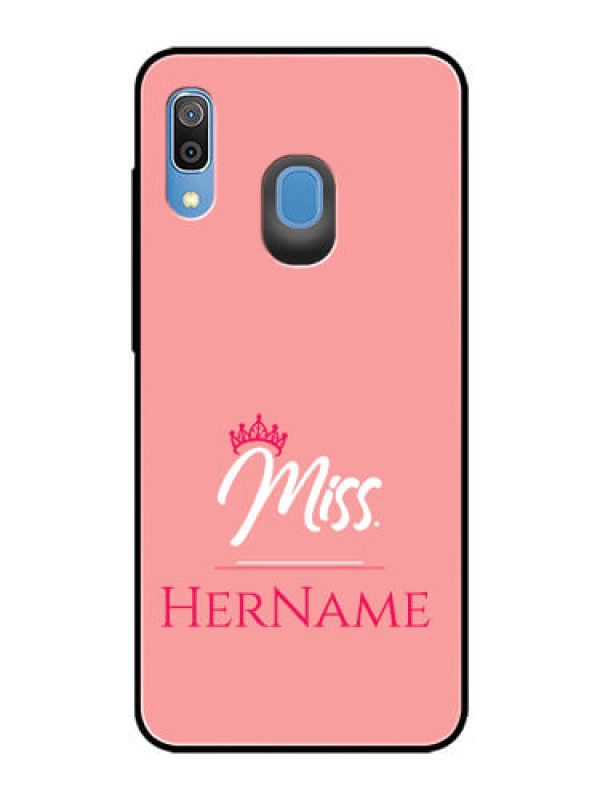 Custom Galaxy A20 Custom Glass Phone Case Mrs with Name