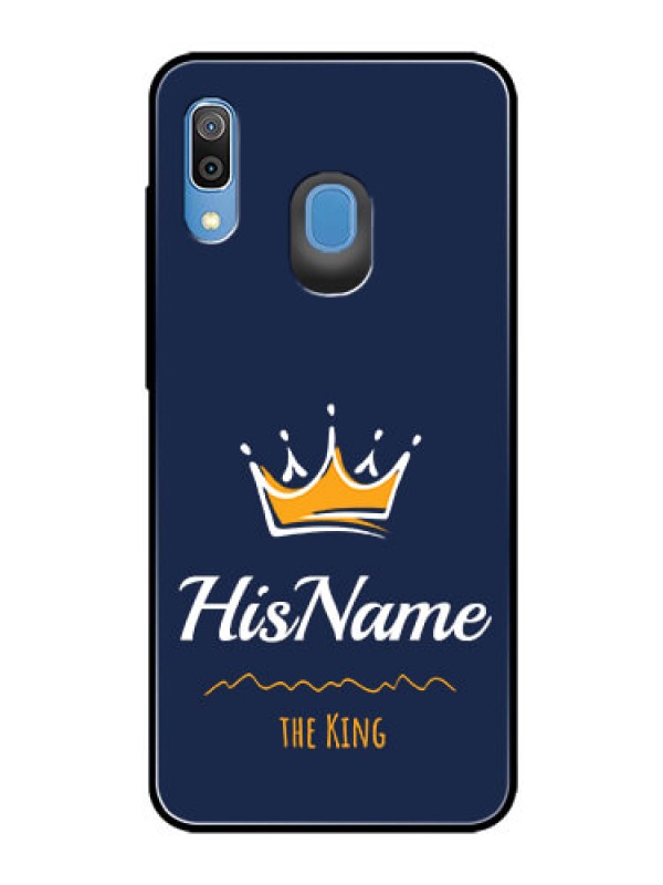 Custom Galaxy A20 Glass Phone Case King with Name