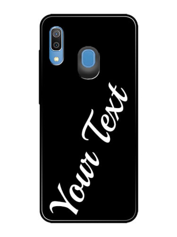 Custom Galaxy A20 Custom Glass Mobile Cover with Your Name