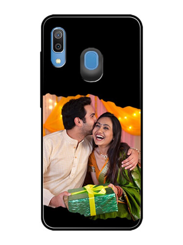 Custom Galaxy A20 Custom Glass Phone Case - Tear-off Design