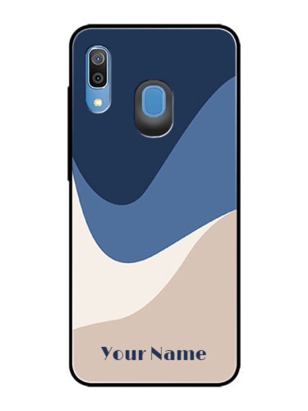 Custom Galaxy A20 Custom Glass Phone Case - Abstract Drip Art Design