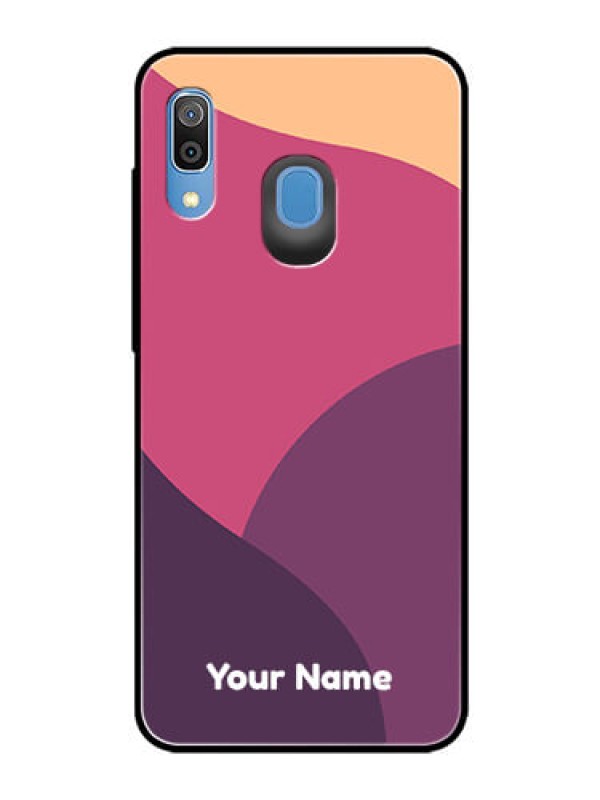 Custom Galaxy A20 Custom Glass Phone Case - Mixed Multi-colour abstract art Design