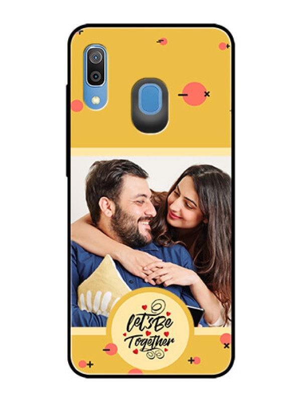 Custom Galaxy A20 Photo Printing on Glass Case - Lets be Together Design