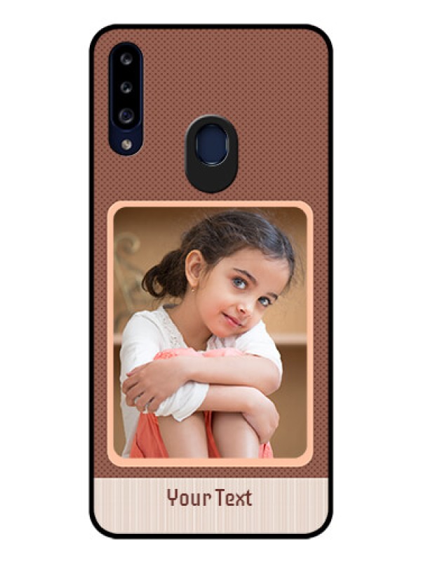 Custom Galaxy A20s Custom Glass Phone Case - Simple Pic Upload Design