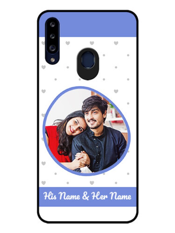 Custom Galaxy A20s Photo Printing on Glass Case - Premium Case Design