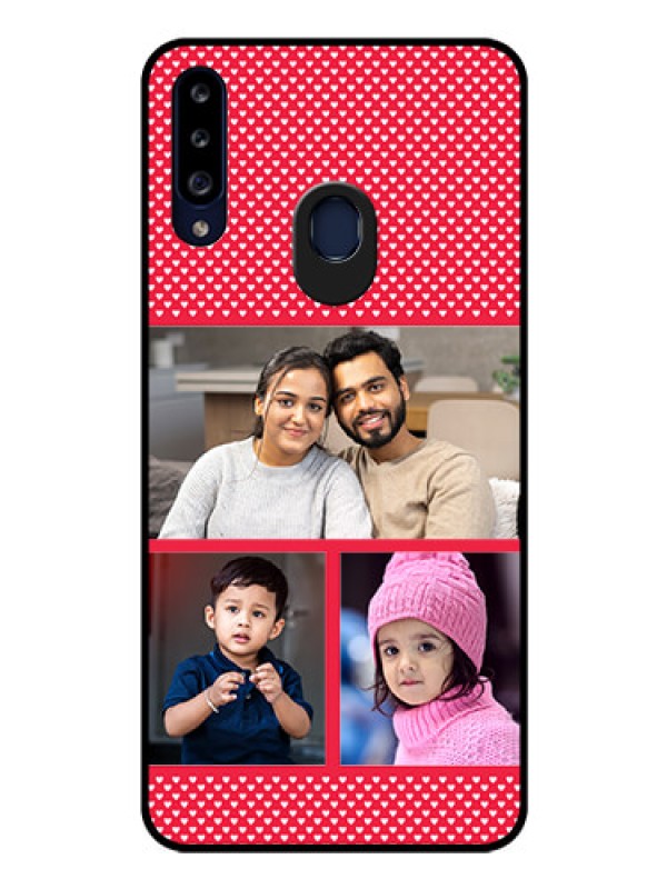 Custom Galaxy A20s Personalized Glass Phone Case - Bulk Pic Upload Design