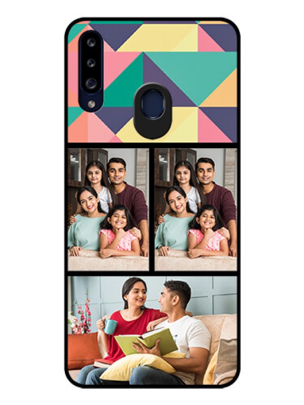 Custom Galaxy A20s Custom Glass Phone Case - Bulk Pic Upload Design