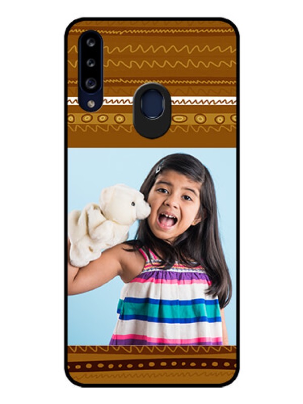 Custom Galaxy A20s Custom Glass Phone Case - Friends Picture Upload Design