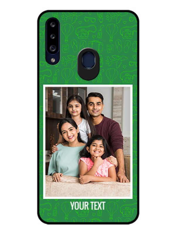 Custom Galaxy A20s Personalized Glass Phone Case - Picture Upload Design