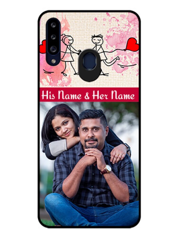 Custom Galaxy A20s Photo Printing on Glass Case - You and Me Case Design