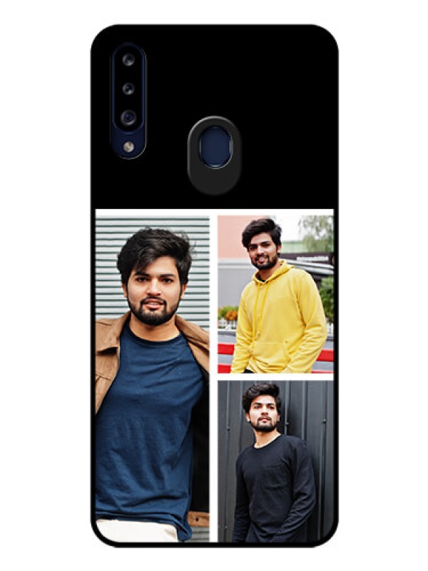 Custom Galaxy A20s Photo Printing on Glass Case - Upload Multiple Picture Design