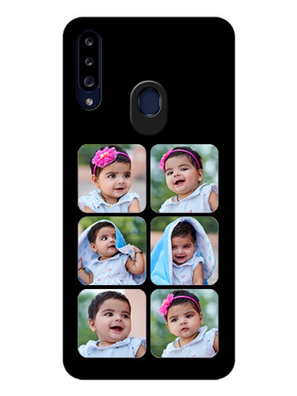 Custom Galaxy A20s Photo Printing on Glass Case - Multiple Pictures Design